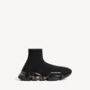 Men’s speed 2.0 full clear sole recycled knit sneaker in black